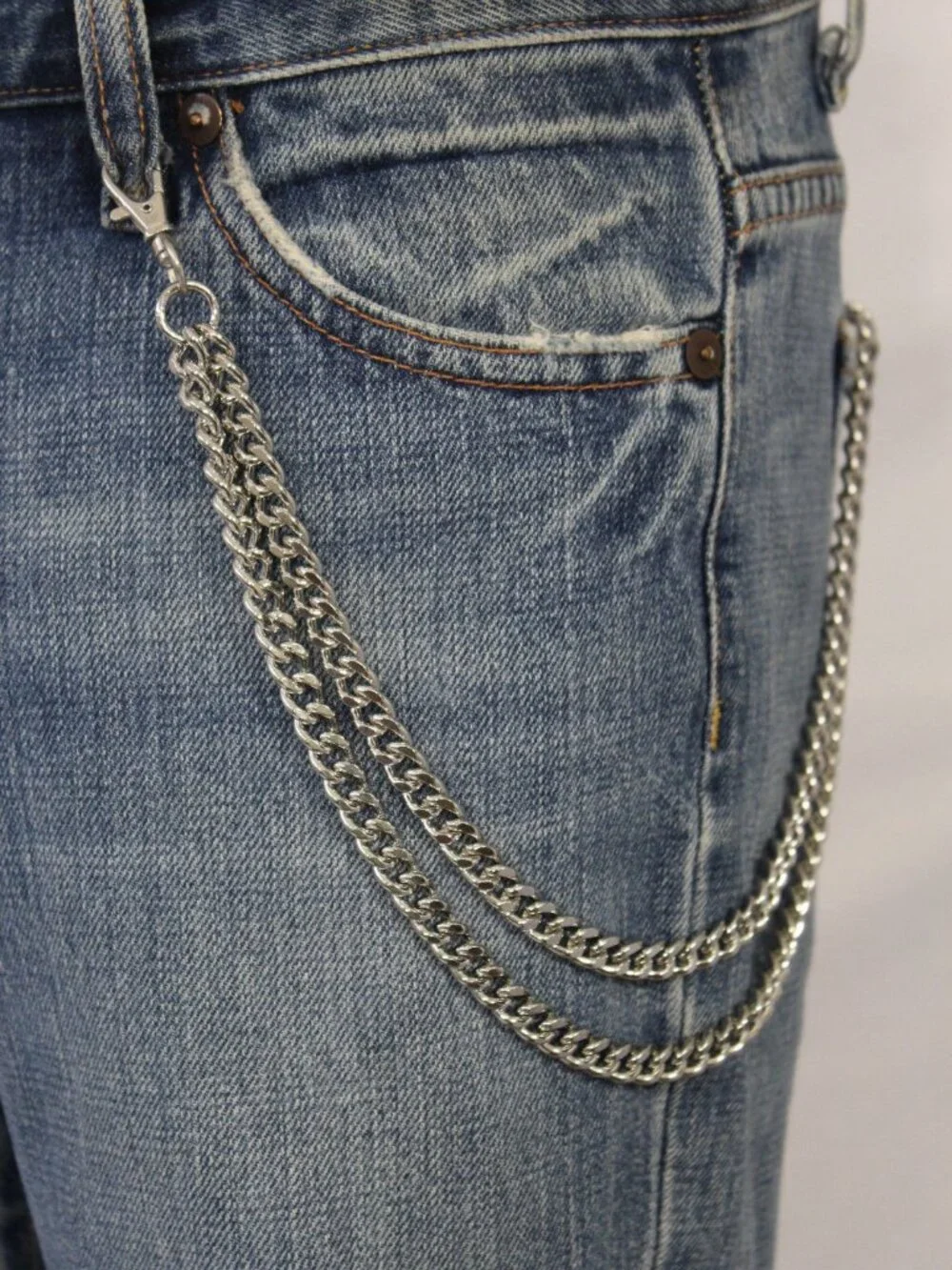 NEW USA Handmade Men’s Silver Wallet Chain 16